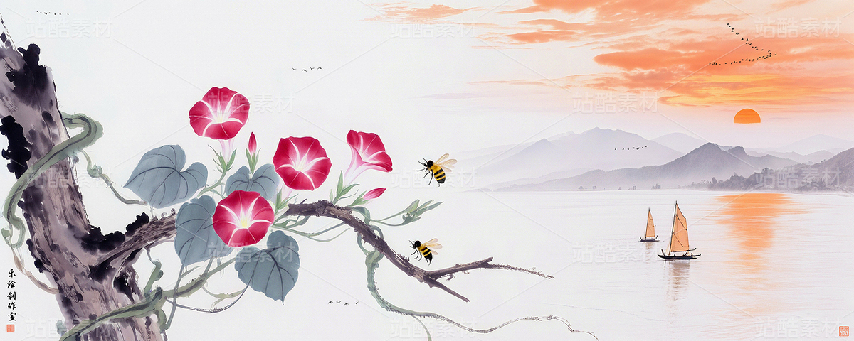 水墨山水花鳥 田園水墨畫 客廳水墨山水畫 電視背景墻（主預(yù)覽-11832678） - 未分類 - 站酷設(shè)計(jì)師獨(dú)創(chuàng)繪畫工作室原創(chuàng)素材 - 站酷ZCOOL