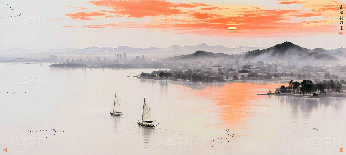 禪意山水畫 意境山水 金陵風(fēng)光 水墨裝飾畫 意境山水畫（主預(yù)覽-11832681） - 未分類 - 站酷設(shè)計師獨(dú)創(chuàng)繪畫工作室原創(chuàng)素材 - 站酷ZCOOL