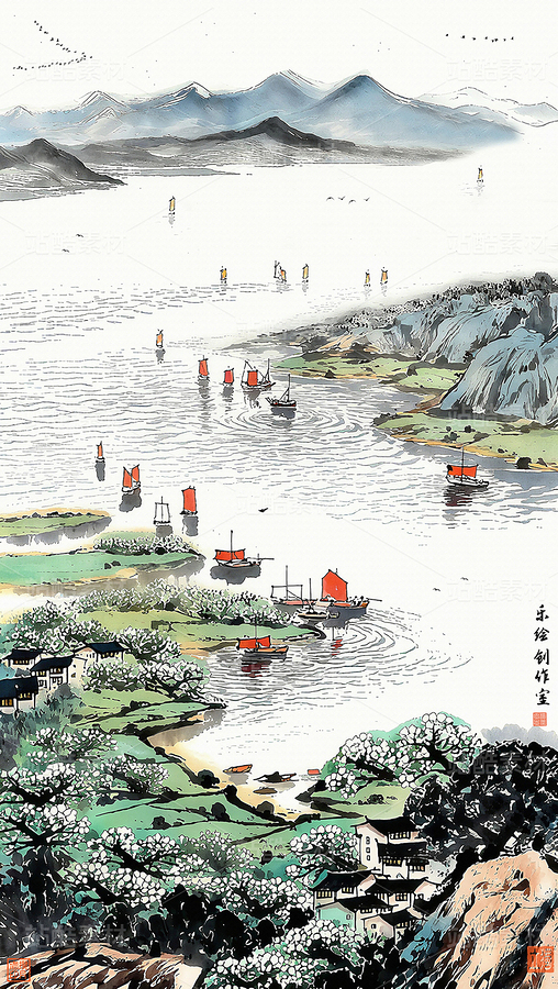 抽象山水画 禅意山水画 意境山水 水墨装饰画 中国风（主预览-11848584） - 未分类 - 站酷设计师独创绘画工作室原创素材 - 站酷ZCOOL