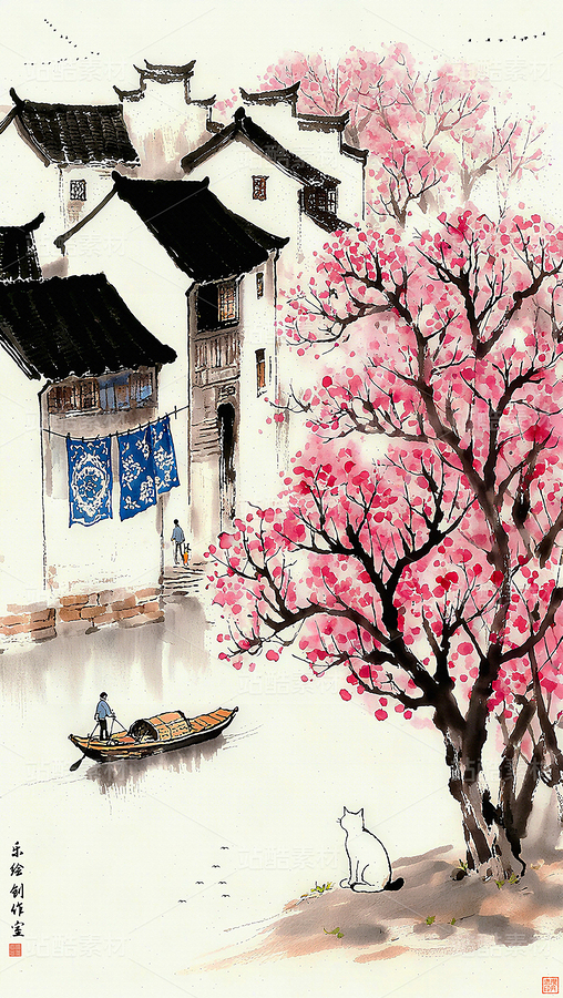 意境山水 水墨裝飾畫 新中式水墨山水 新中式山水（主預覽-11849344） - 未分類 - 站酷設計師獨創(chuàng)繪畫工作室原創(chuàng)素材 - 站酷ZCOOL