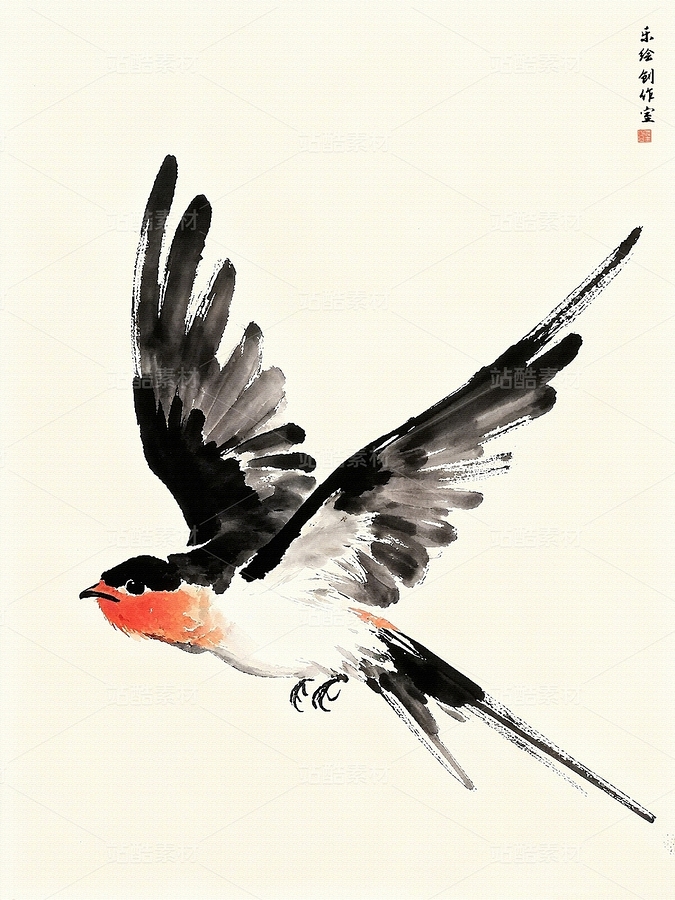 水墨花鸟装饰画 新中式水墨花鸟画 中式水墨壁画（主预览-11910766） - 未分类 - 站酷设计师独创绘画工作室原创素材 - 站酷ZCOOL