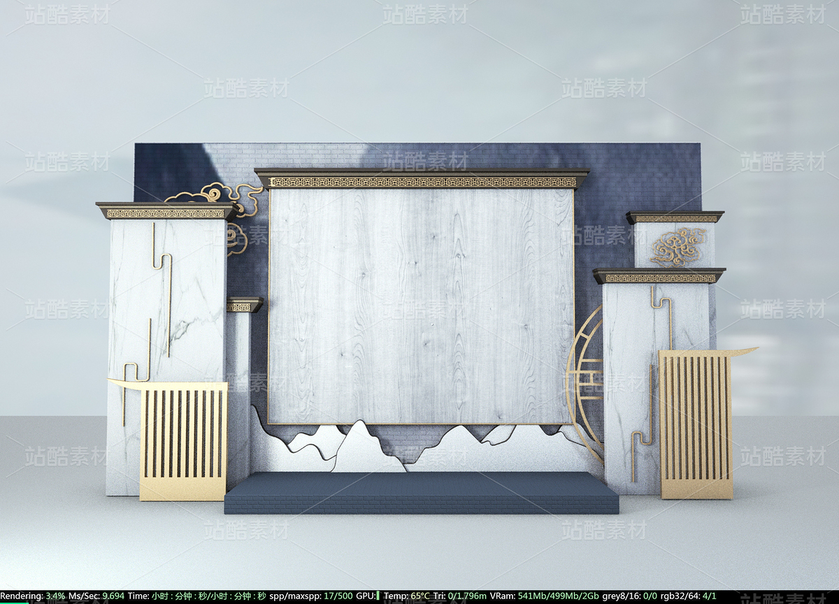 C4D中國風模型（主預覽-11934545） - 未分類 - 站酷設計師安琪餓了原創(chuàng)素材 - 站酷ZCOOL