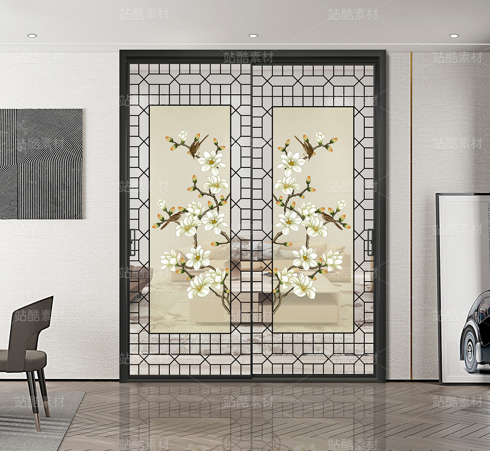 玉蘭花鳥移門背景（主預(yù)覽-11978839） - 未分類 - 站酷設(shè)計師JpUTfAYxcN原創(chuàng)素材 - 站酷ZCOOL