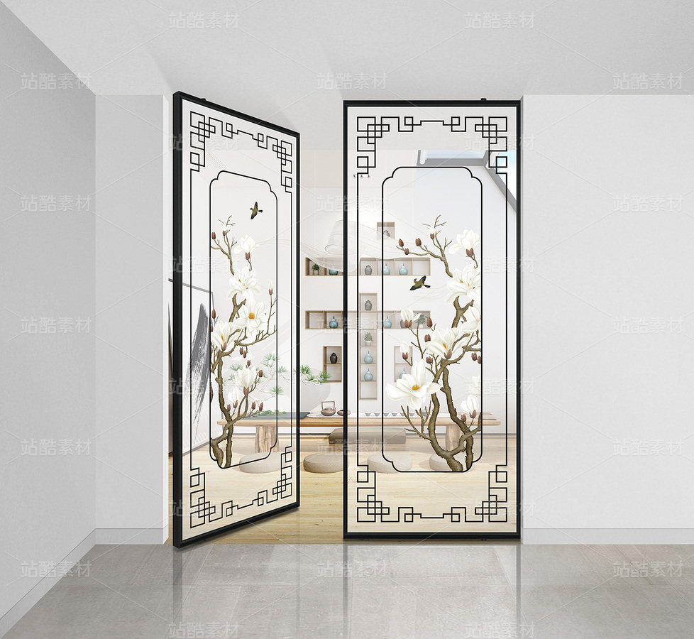 玉蘭花鳥移門背景（主預(yù)覽-11979381） - 未分類 - 站酷設(shè)計(jì)師JpUTfAYxcN原創(chuàng)素材 - 站酷ZCOOL