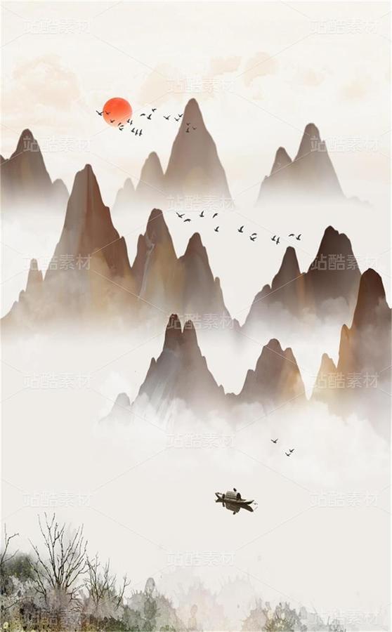 新中式意境山水裝飾畫（主預(yù)覽-12120347） - 未分類 - 站酷設(shè)計(jì)師JpUTfAYxcN原創(chuàng)素材 - 站酷ZCOOL