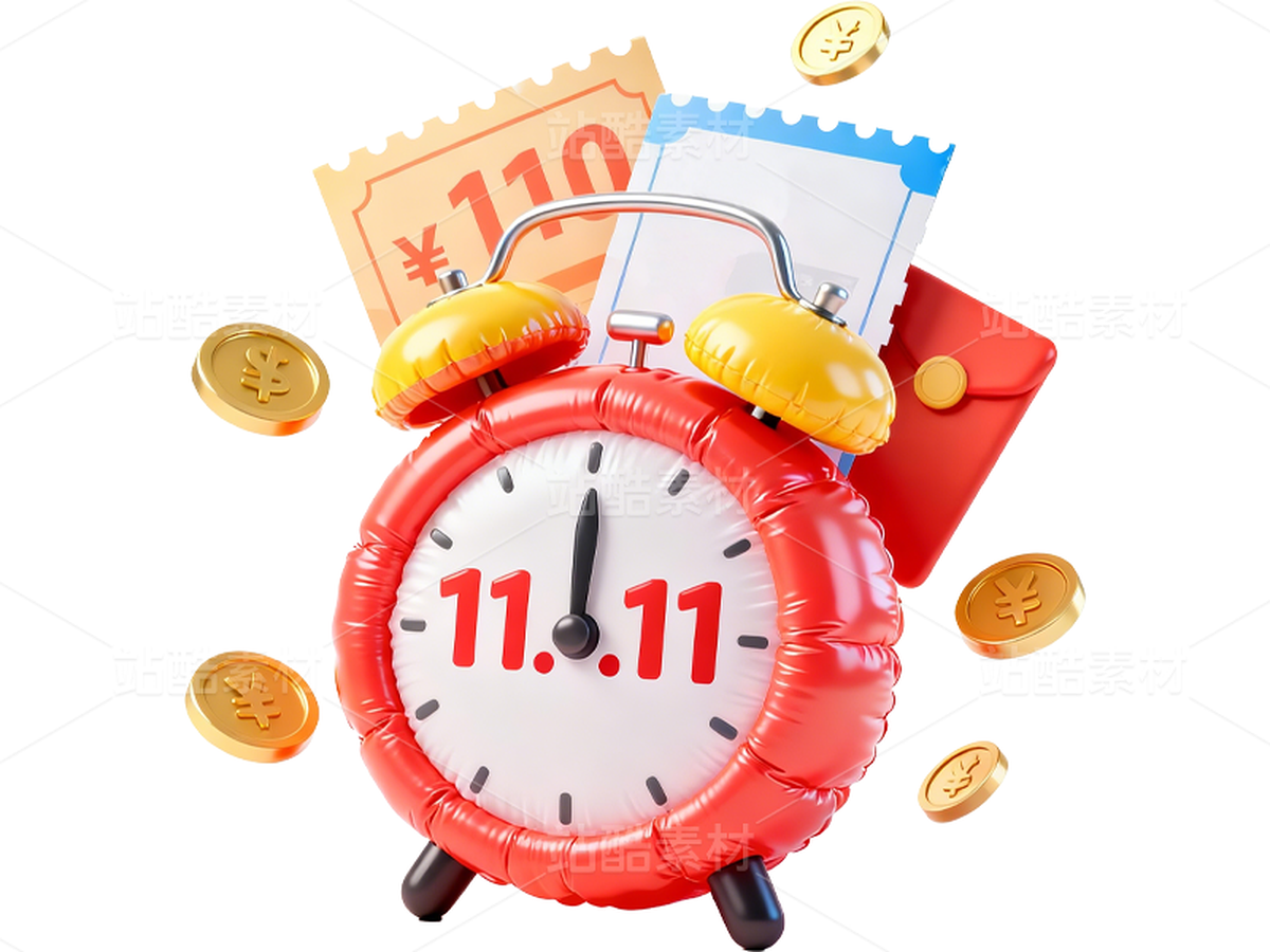促销素材-闹钟、金币、劵币、红包(主预览-12160065) - 未分类 - 站酷设计师白格胖子原创素材 - 站酷ZCOOL