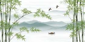 新中式山水竹鸟装饰画（导航-12168163） - 未分类 - 站酷设计师JpUTfAYxcN原创素材 - 站酷ZCOOL