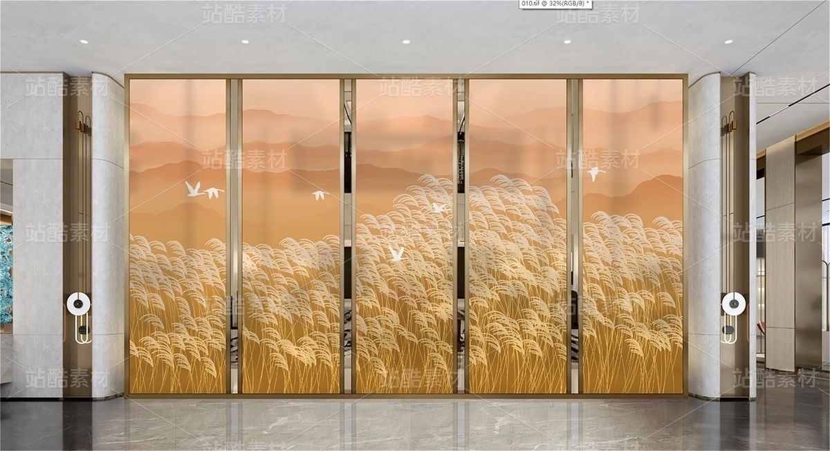 抽象田園蘆葦裝飾畫(huà)（主預(yù)覽-12168457） - 未分類(lèi) - 站酷設(shè)計(jì)師JpUTfAYxcN原創(chuàng)素材 - 站酷ZCOOL
