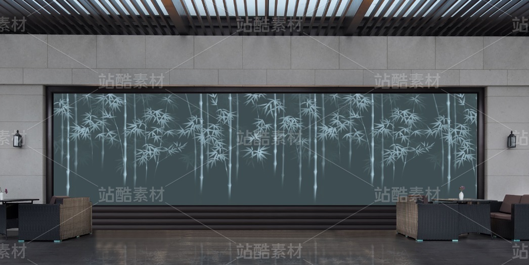 抽象意境竹子装饰画
