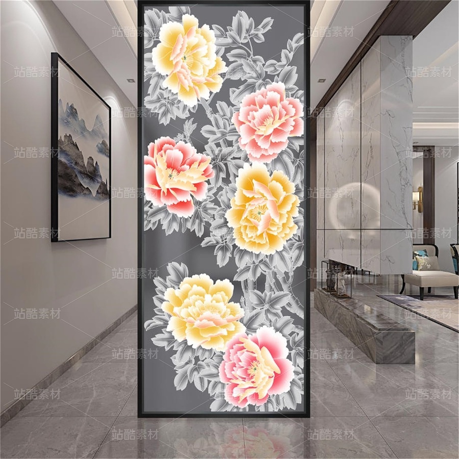 抽象手繪精美牡丹裝飾畫（主預覽-12204924） - 未分類 - 站酷設計師JpUTfAYxcN原創(chuàng)素材 - 站酷ZCOOL