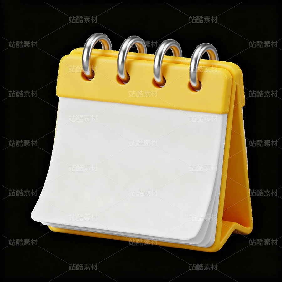 黄色台式翻页记事本（主预览-12224300） - 未分类 - 站酷设计师图图C原创素材 - 站酷ZCOOL