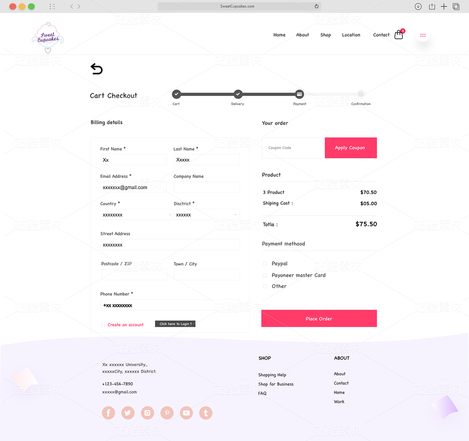 網(wǎng)頁(yè)設(shè)計(jì)——紙杯蛋糕（主預(yù)覽-12259472） - 未分類 - 站酷設(shè)計(jì)師ningcong104原創(chuàng)素材 - 站酷ZCOOL