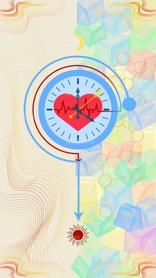 线条插画-《糖尿病控糖平衡主题对比插画》（主预览-12321257） - 未分类 - 站酷设计师芥菜籽暖心原创素材 - 站酷ZCOOL