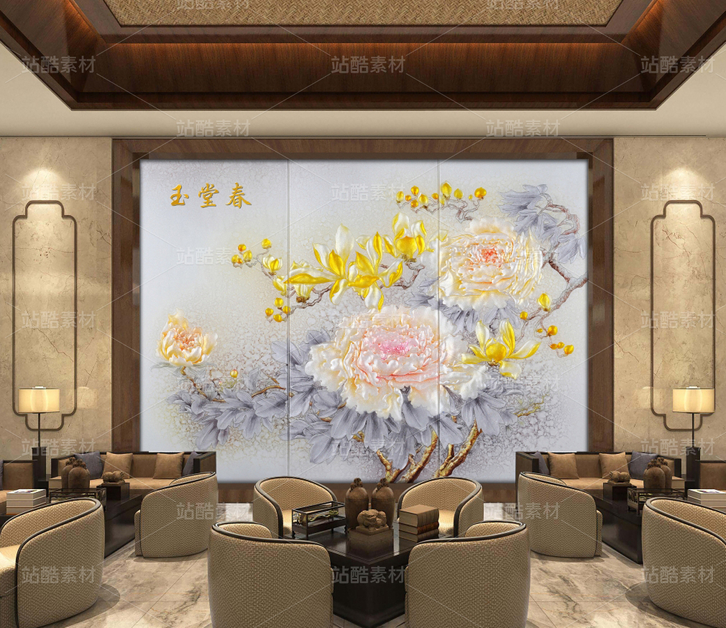 玉堂富貴裝飾畫（主預(yù)覽-12388416） - 未分類 - 站酷設(shè)計師JpUTfAYxcN原創(chuàng)素材 - 站酷ZCOOL