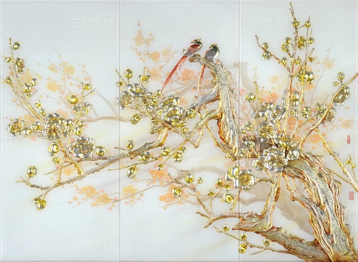 花鳥裝飾畫（主預覽-12388824） - 未分類 - 站酷設(shè)計師JpUTfAYxcN原創(chuàng)素材 - 站酷ZCOOL