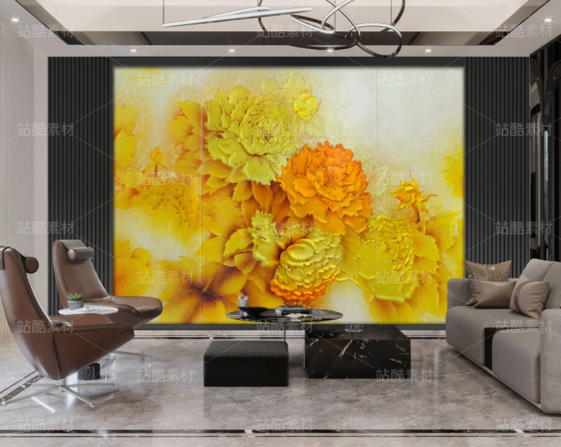 牡丹裝飾畫（主預(yù)覽-12390108） - 未分類 - 站酷設(shè)計(jì)師JpUTfAYxcN原創(chuàng)素材 - 站酷ZCOOL