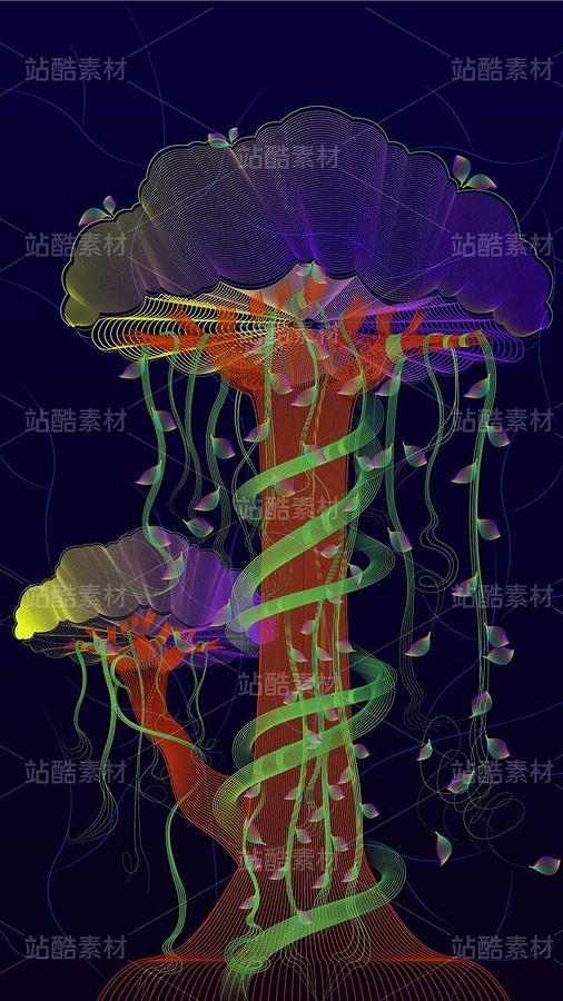 线条插画：共生- 植物篇（主预览-12603047） - 未分类 - 站酷设计师芥菜籽暖心原创素材 - 站酷ZCOOL
