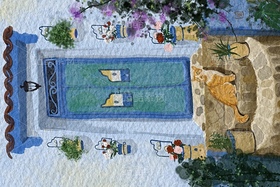 蓝色摩洛哥-旅游插画（导航-12886622） - 未分类 - 站酷设计师lcnoworking原创素材 - 站酷ZCOOL