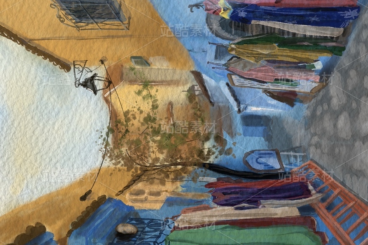 蓝色摩洛哥-旅游插画（主预览-12886626） - 未分类 - 站酷设计师lcnoworking原创素材 - 站酷ZCOOL