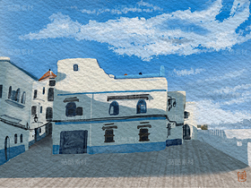 蓝色摩洛哥-旅游插画（导航-12886628） - 未分类 - 站酷设计师lcnoworking原创素材 - 站酷ZCOOL