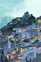 圣托里尼旅游插画（导航-12886638） - 未分类 - 站酷设计师lcnoworking原创素材 - 站酷ZCOOL