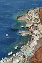 圣托里尼旅游插画（导航-12886637） - 未分类 - 站酷设计师lcnoworking原创素材 - 站酷ZCOOL