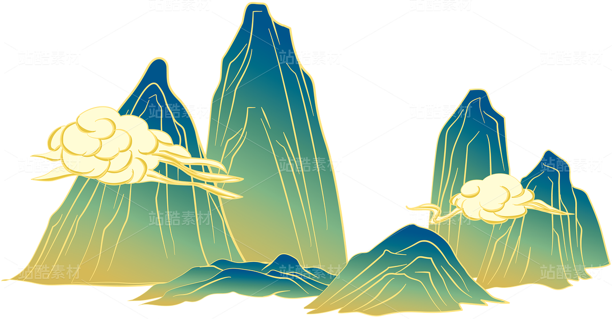 原創(chuàng)青綠山水祥云矢量圖免扣設(shè)計素材（主預(yù)覽-12894543） - 未分類 - 站酷設(shè)計師自由人藝術(shù)創(chuàng)享原創(chuàng)素材 - 站酷ZCOOL