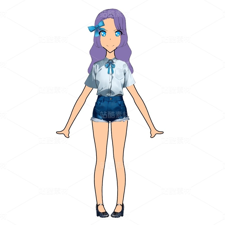 【矢量/PSD】二次元少女角色立绘(主预览-12960045) - 未分类 - 站酷设计师玉冉原创素材 - 站酷ZCOOL