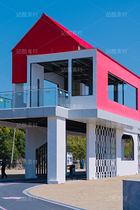 红白配色现代建筑,几何格纹立面设计(导航-13086009) - 未分类 - 站酷设计师乘隍原创素材 - 站酷ZCOOL