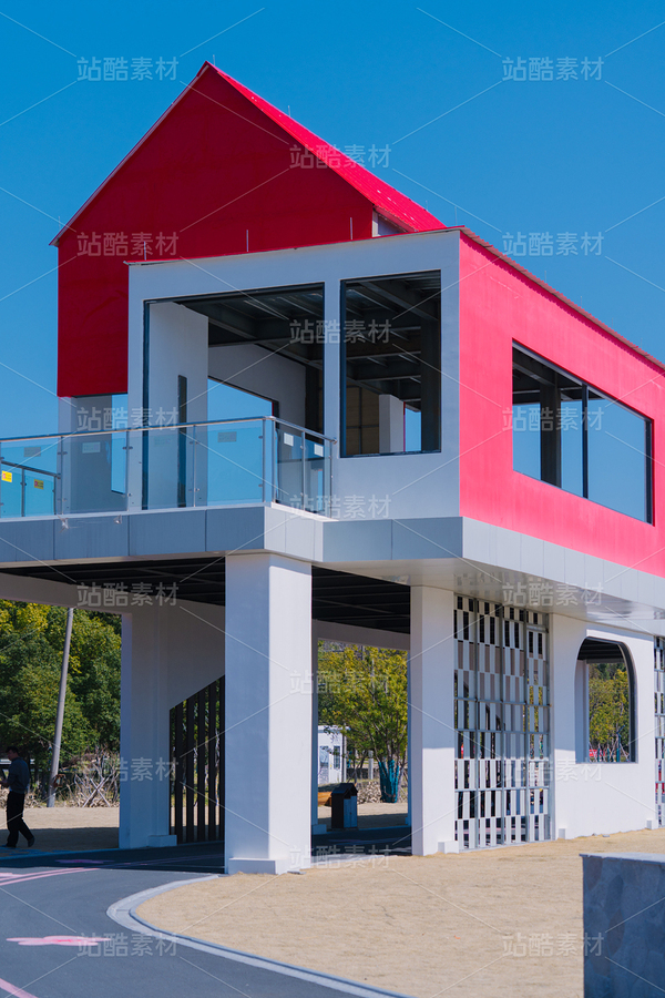 红白配色现代建筑,几何格纹立面设计(主预览-13086009) - 未分类 - 站酷设计师乘隍原创素材 - 站酷ZCOOL