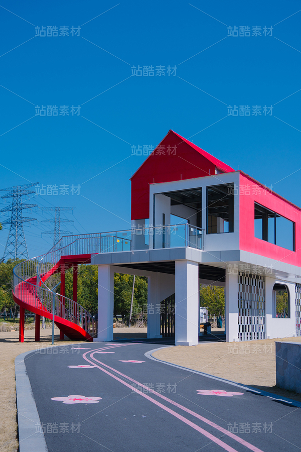 红白配色现代建筑,几何格纹立面设计(主预览-13086008) - 未分类 - 站酷设计师乘隍原创素材 - 站酷ZCOOL