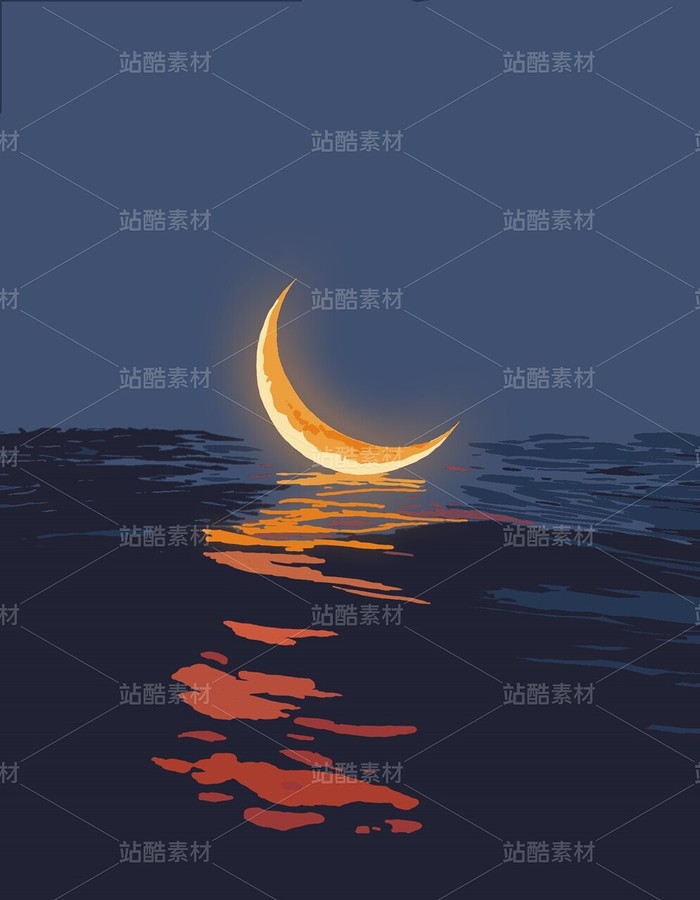 水中新月的夢幻光影（主預(yù)覽-13086479） - 未分類 - 站酷設(shè)計師刈肖原創(chuàng)素材 - 站酷ZCOOL