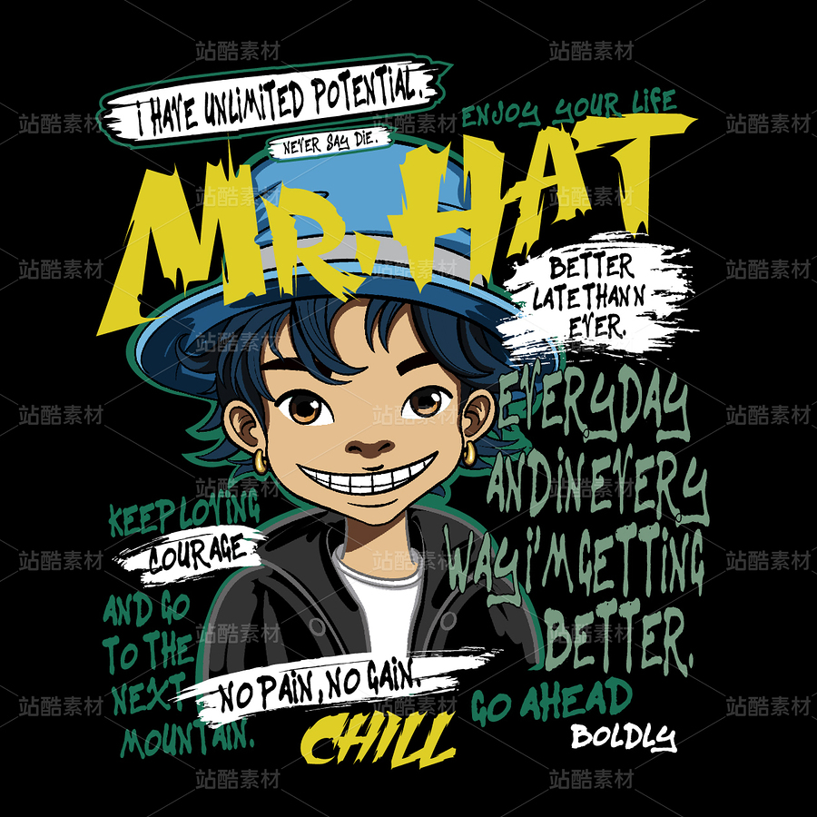 卡通人物肖像字母插畫（主預(yù)覽-13087059） - 未分類 - 站酷設(shè)計(jì)師CapsuleX原創(chuàng)素材 - 站酷ZCOOL