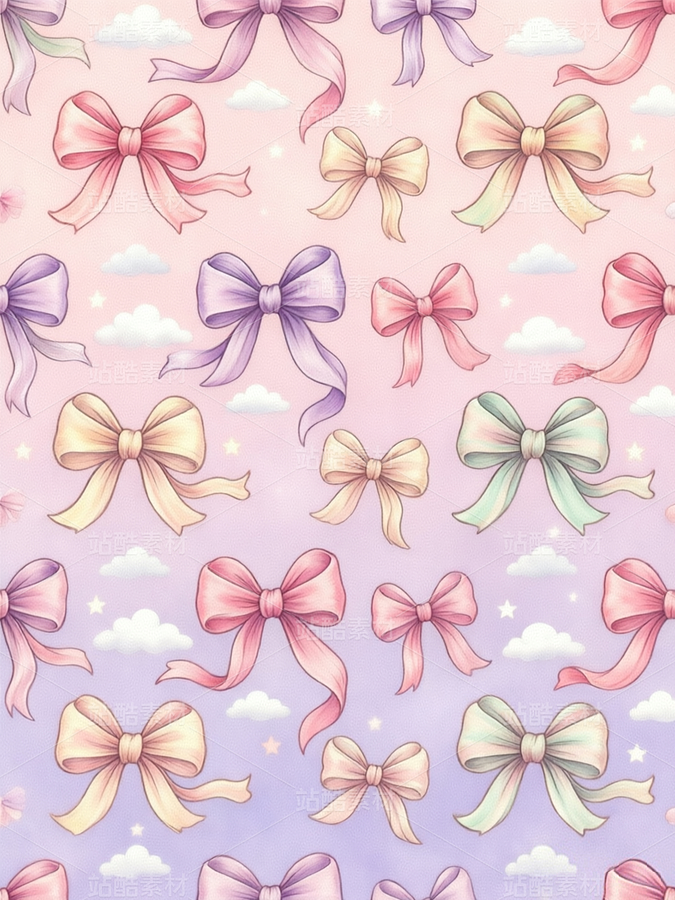 軟萌粉彩手繪蝴蝶結(jié)無(wú)縫銜接圖案（主預(yù)覽-13087114） - 未分類 - 站酷設(shè)計(jì)師Arryun原創(chuàng)素材 - 站酷ZCOOL