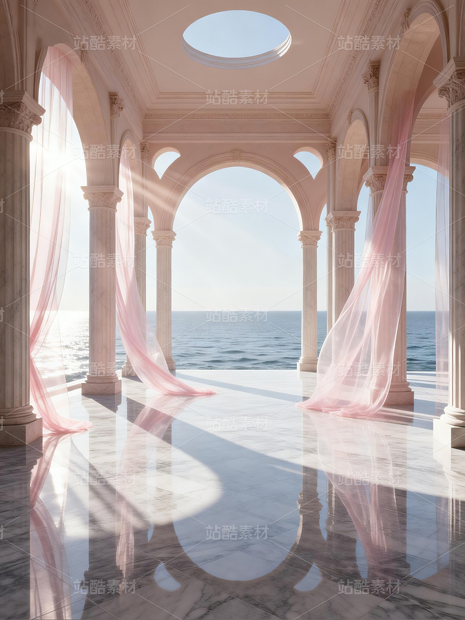 夢(mèng)想中的歐式輕奢海景宮殿走廊（主預(yù)覽-13087359） - 未分類 - 站酷設(shè)計(jì)師爆爆00原創(chuàng)素材 - 站酷ZCOOL