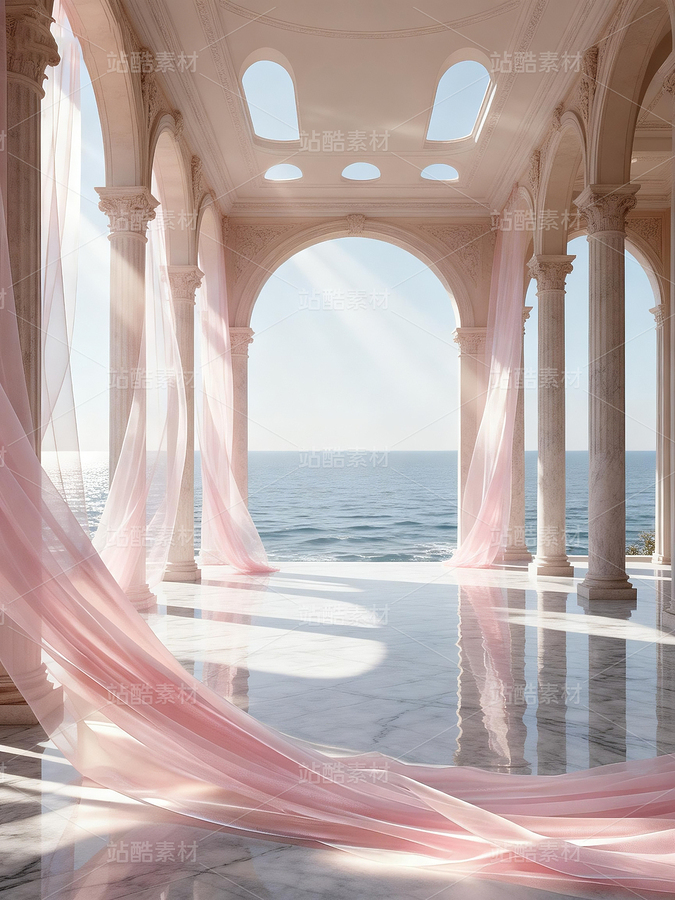 夢(mèng)想中的歐式輕奢海景宮殿走廊（主預(yù)覽-13087356） - 未分類 - 站酷設(shè)計(jì)師爆爆00原創(chuàng)素材 - 站酷ZCOOL