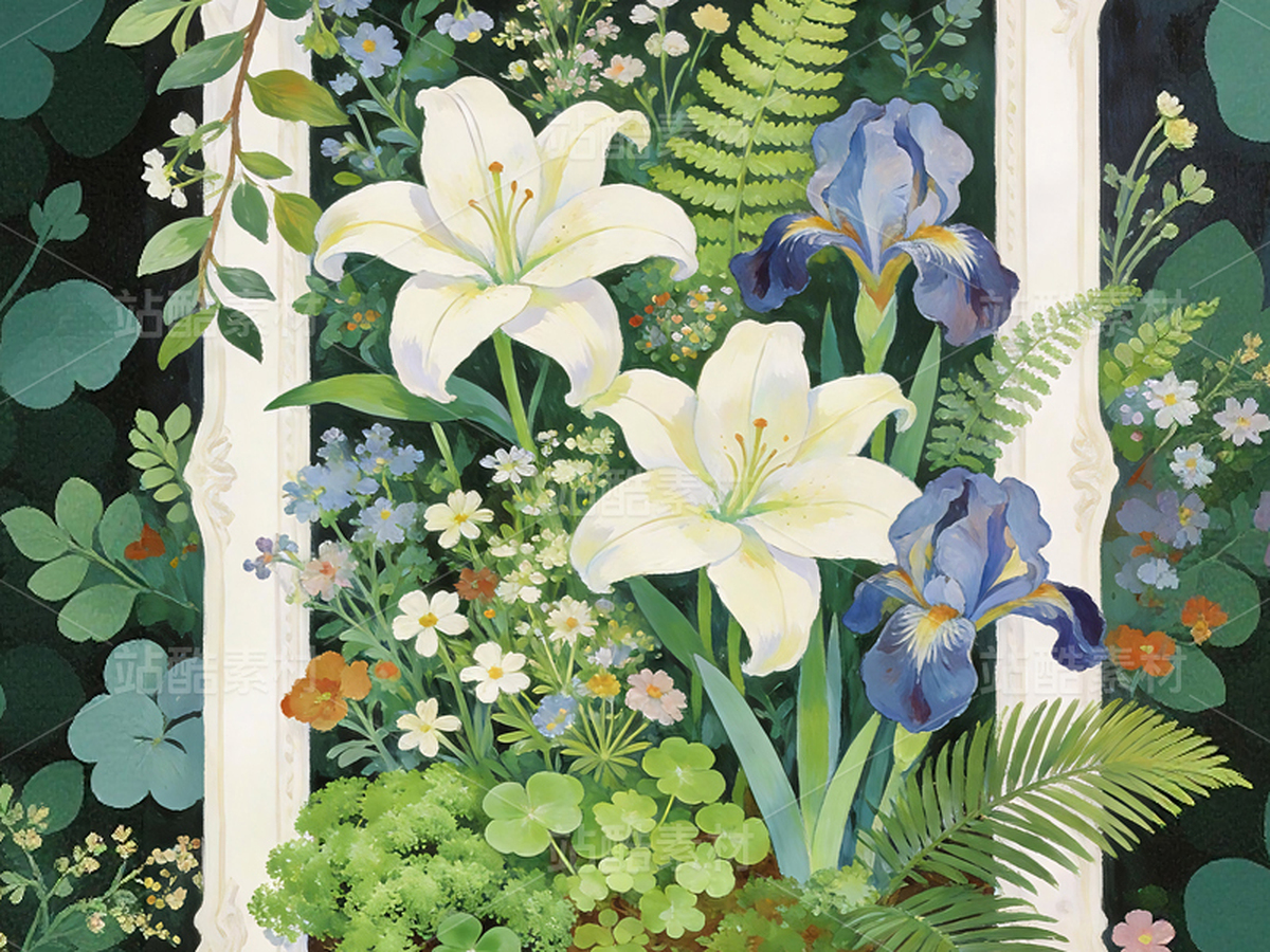 復古手繪水彩植物精致裝飾畫素材（主預覽-13087451） - 未分類 - 站酷設計師jasonshow原創(chuàng)素材 - 站酷ZCOOL