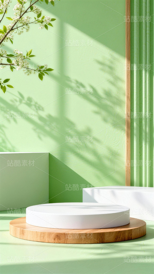春日绿意·自然展台合集丨植物清新绿色系电商展示台（主预览-13087515） - 未分类 - 站酷设计师又釉设计原创素材 - 站酷ZCOOL
