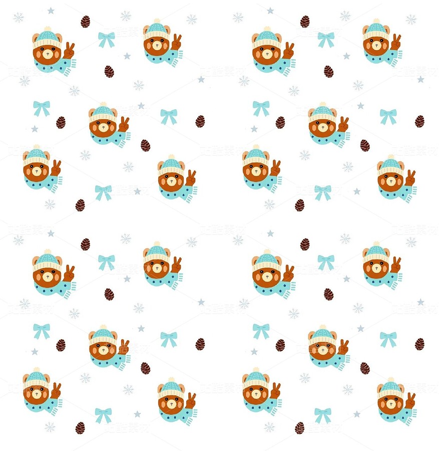 小熊系列圖案（主預(yù)覽-13088003） - 未分類 - 站酷設(shè)計(jì)師茉莉花1983原創(chuàng)素材 - 站酷ZCOOL