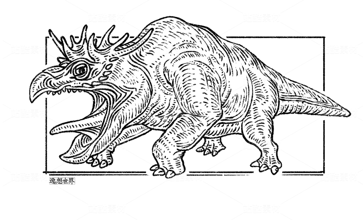 一只怪獸（主預(yù)覽-13088121） - 未分類 - 站酷設(shè)計師孑孓逸士原創(chuàng)素材 - 站酷ZCOOL