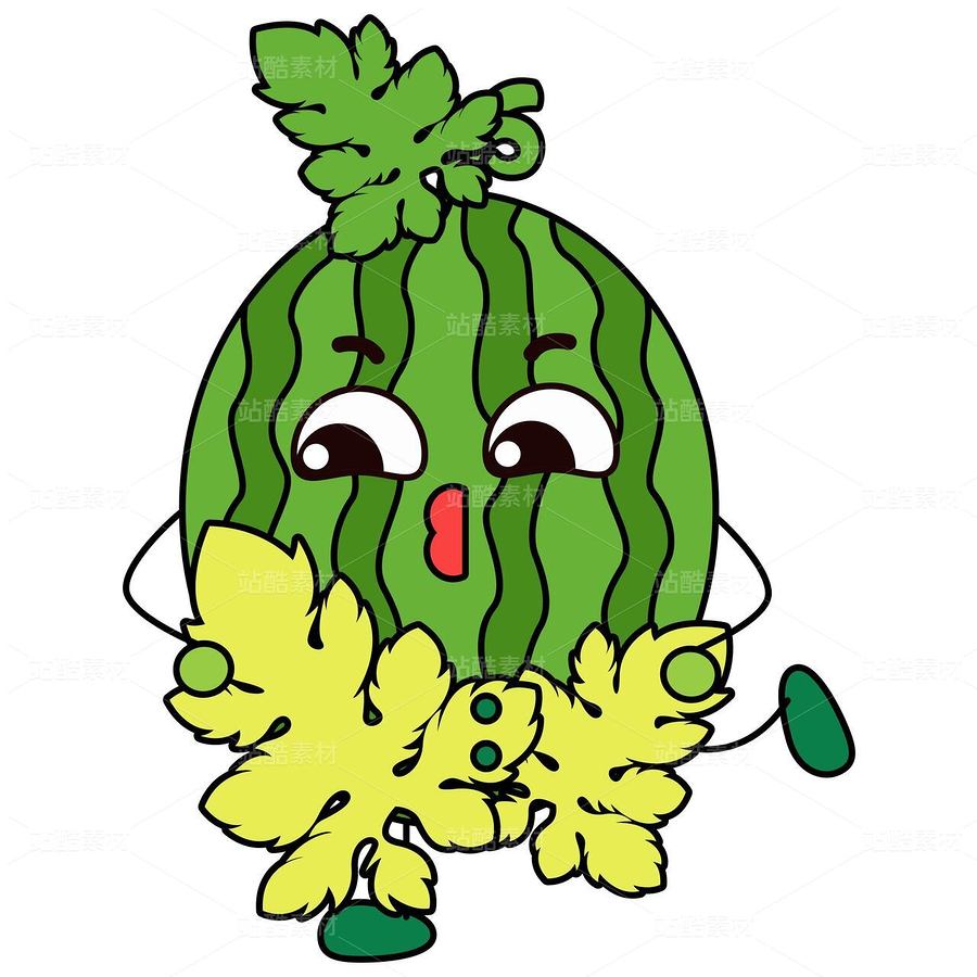 西瓜家族的百变穿搭：创意水果拟人插画（主预览-13088265） - 未分类 - 站酷设计师芥菜籽暖心原创素材 - 站酷ZCOOL