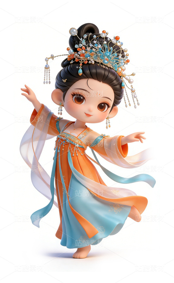 中國(guó)風(fēng)古裝古風(fēng)Q版可愛(ài)唐風(fēng)美少女（主預(yù)覽-13088291） - 未分類 - 站酷設(shè)計(jì)師皓月Chloe原創(chuàng)素材 - 站酷ZCOOL