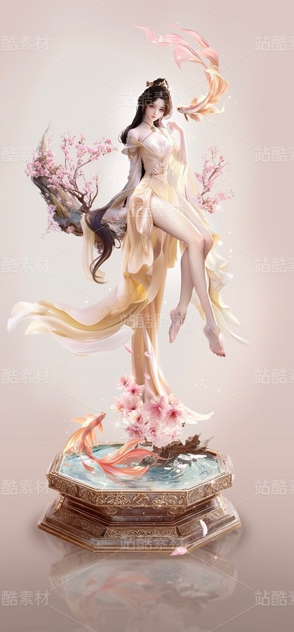 錦鯉伴佳人·國(guó)風(fēng)古韻人物IP設(shè)計(jì)（主預(yù)覽-13088298） - 未分類(lèi) - 站酷設(shè)計(jì)師幻野紀(jì)原創(chuàng)素材 - 站酷ZCOOL