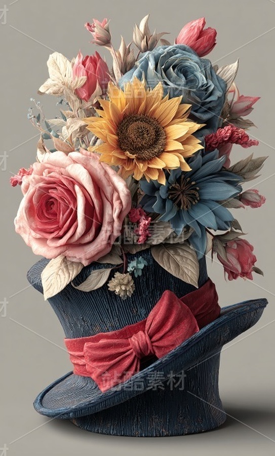 魔法禮帽鮮花插畫 創(chuàng)意圖案設計素材包（主預覽-13088713） - 未分類 - 站酷設計師幻野紀原創(chuàng)素材 - 站酷ZCOOL