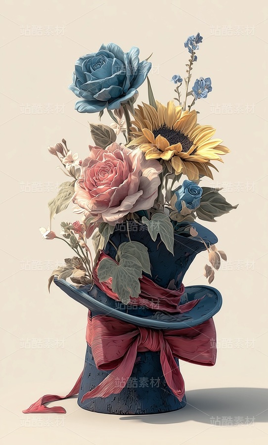 魔法禮帽鮮花插畫 創(chuàng)意圖案設計素材包（主預覽-13088716） - 未分類 - 站酷設計師幻野紀原創(chuàng)素材 - 站酷ZCOOL