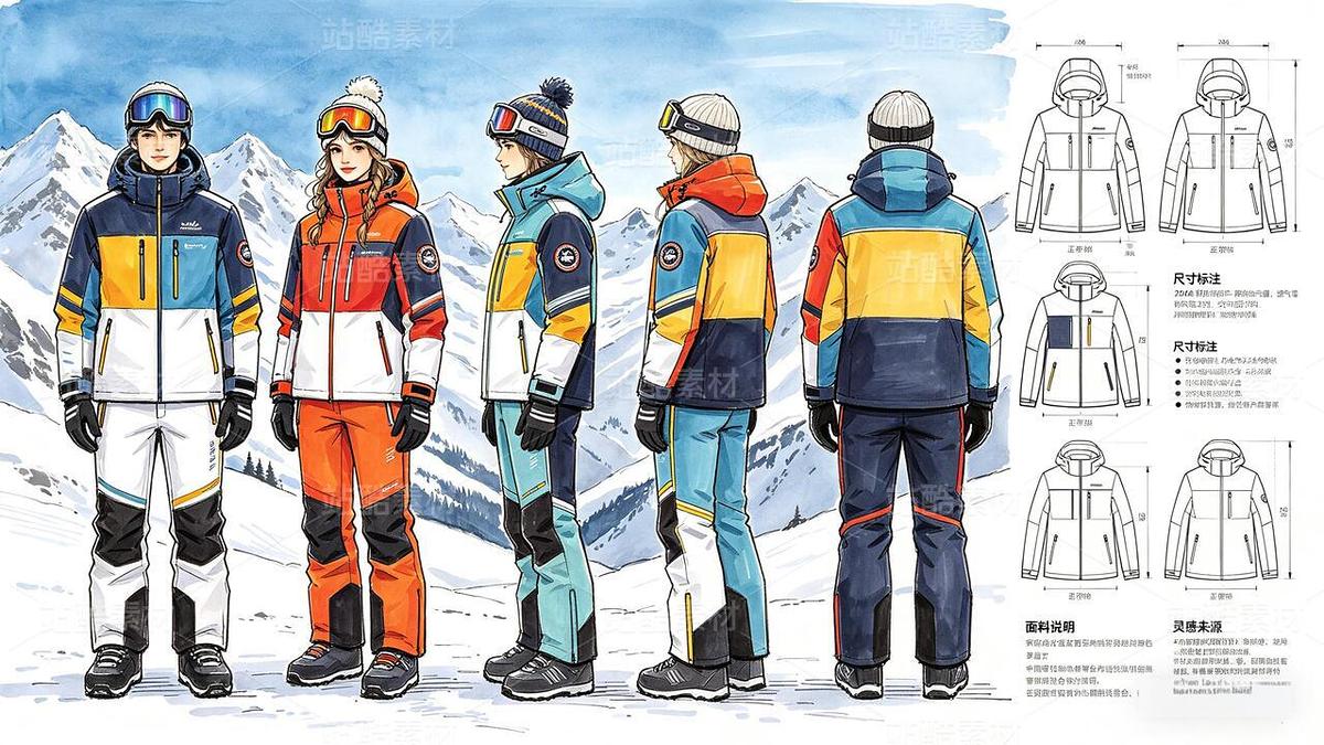 “雪域流光：2026机能滑雪服动态解构手稿”（主预览-13088756） - 未分类 - 站酷设计师欲阳城原创素材 - 站酷ZCOOL