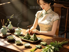 司芷钰·端午雅集 | 国风旗袍美人商业插画素材库(导航-13090434) - 未分类 - 站酷设计师司芷钰IP主理人原创素材 - 站酷ZCOOL