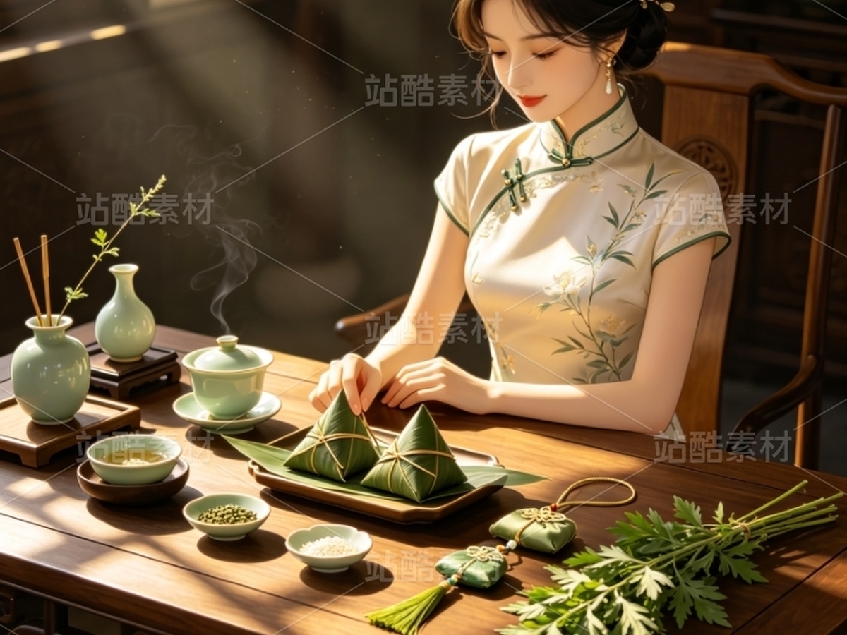 司芷钰·端午雅集 | 国风旗袍美人商业插画素材库(主预览-13090434) - 未分类 - 站酷设计师司芷钰IP主理人原创素材 - 站酷ZCOOL