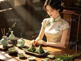 司芷钰·端午雅集 | 国风旗袍美人商业插画素材库(导航-13090435) - 未分类 - 站酷设计师司芷钰IP主理人原创素材 - 站酷ZCOOL