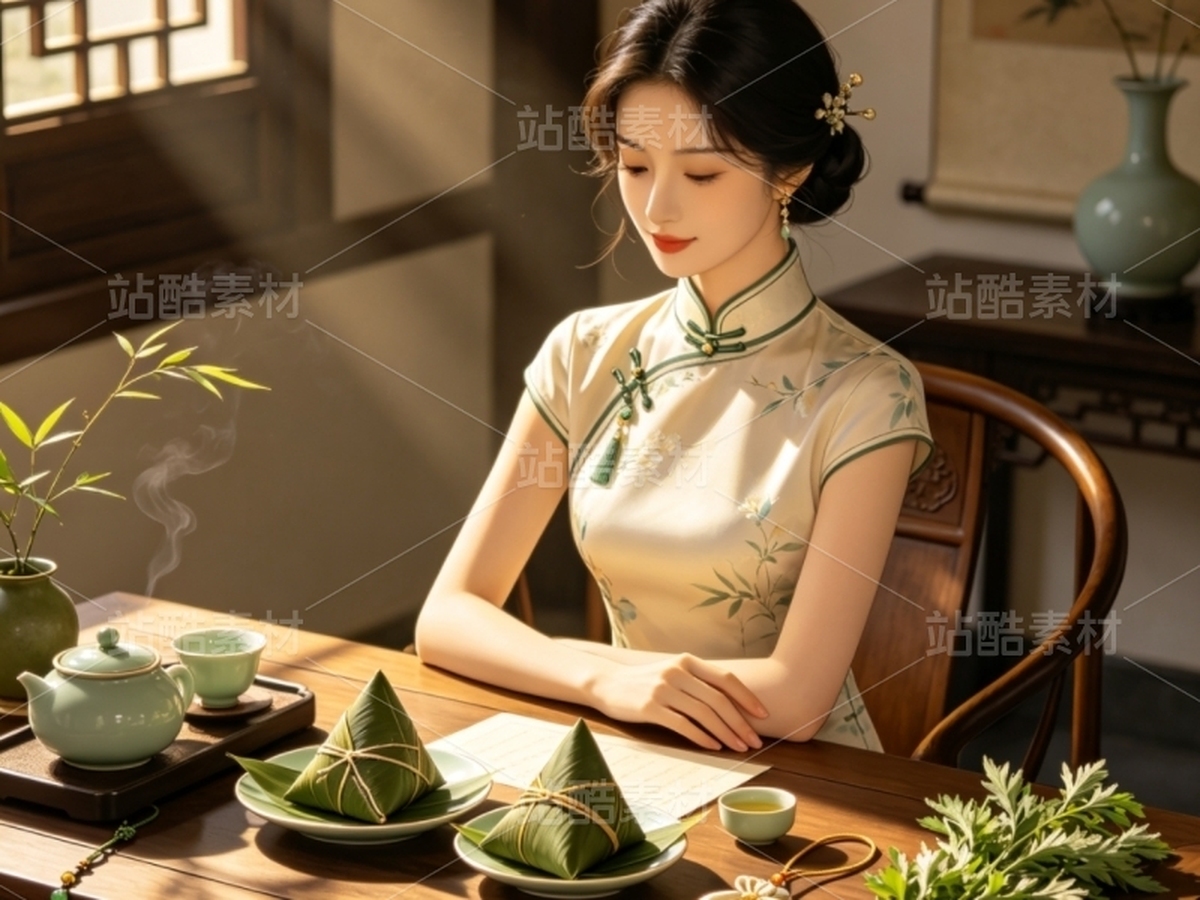 司芷钰·端午雅集 | 国风旗袍美人商业插画素材库(主预览-13090436) - 未分类 - 站酷设计师司芷钰IP主理人原创素材 - 站酷ZCOOL